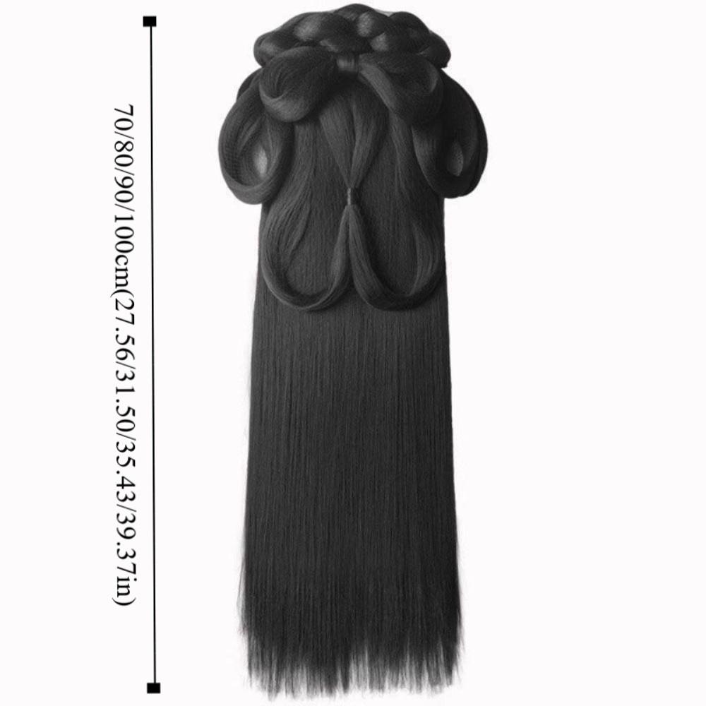 Headdress Chinese Ancient Wig Antique Hanfu Wig Headband Wei-Jin Style Lazy Costume Wig  Novice