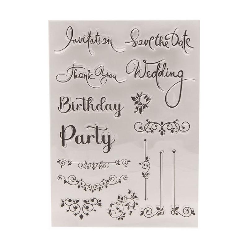 Transparent Silicone Stamp Wedding Clear Stamp Scrapbooking Supplies for Journal Photo Album Card Making Decorations