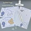 Adorable Cartoon Love Letter Birthday Card Set for Boyfriend/Girlfriend with Envelope