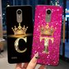 Phone Case For LG K10 2018/K11 2018 /K11 Plus Soft Silicone Black Case A To Z Letter Beautiful Trendy Crown Pattern Casing