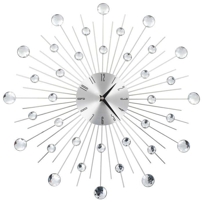 VidaXL Horloge Murale Mouvement Quartz Design Moderne Montre Pendule de Salon 50642