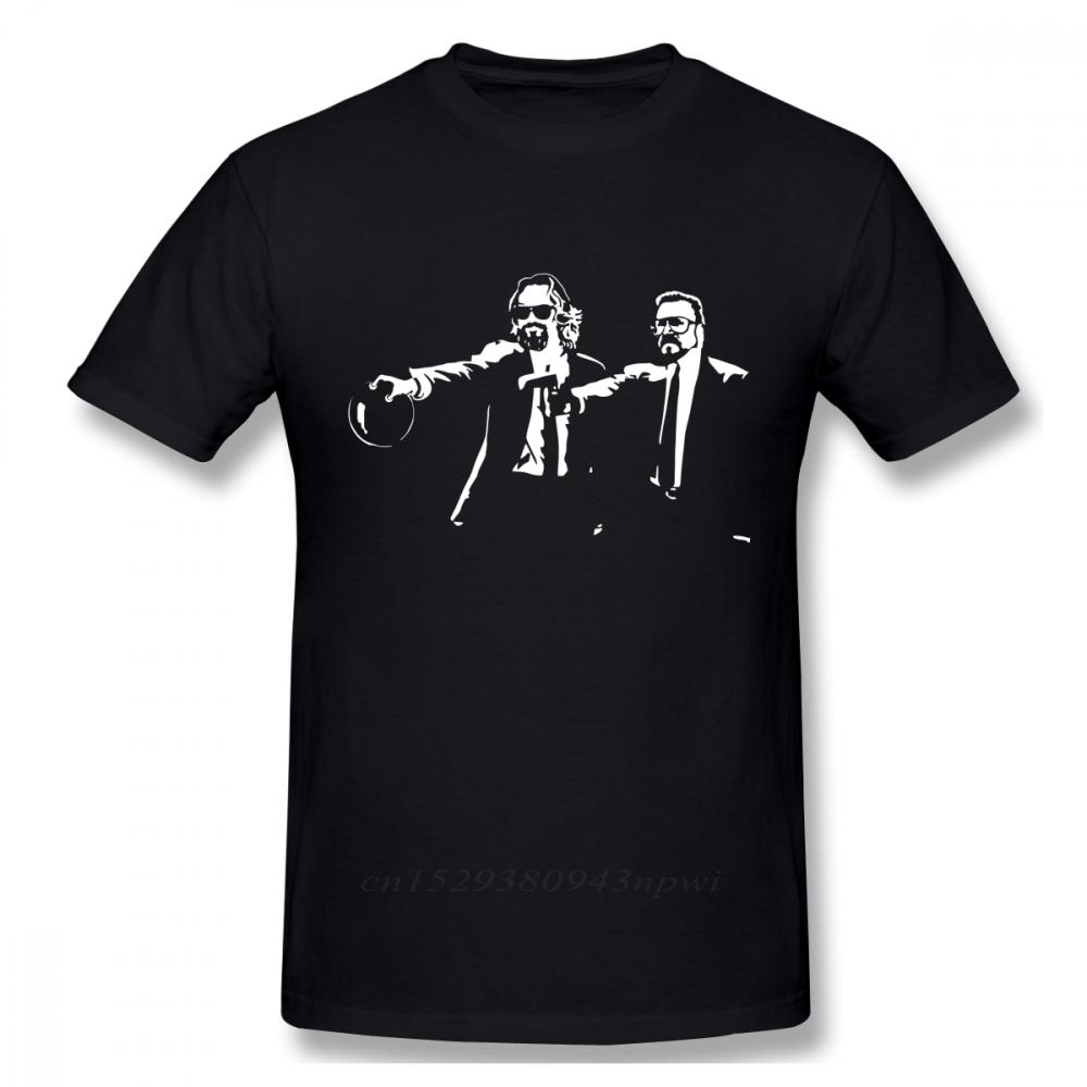 Big Lebowski Dude Abides Walter Pulp Fiction T Shirt Funny Unique Design Unisexs TShirt 100 Cotton Big Size Camiseta