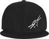Drummer Flat Brim Baseball Cap Unisex's and Women's Adjustable Hat Black