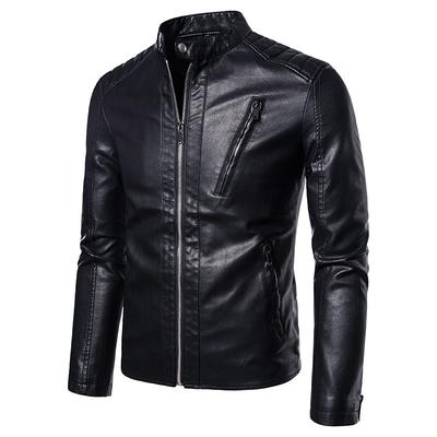 Mode Neue männer Leder Casual Jacke Koreanische Version Trend Schlanke Hübsche Jugend Frühling und Herbst Motorrad Jacke