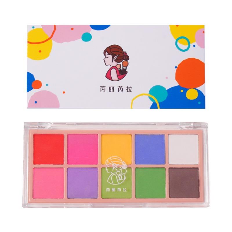 Ten Color Matte High Saturation Colorful Eyeshadow Palette For Stage Performance