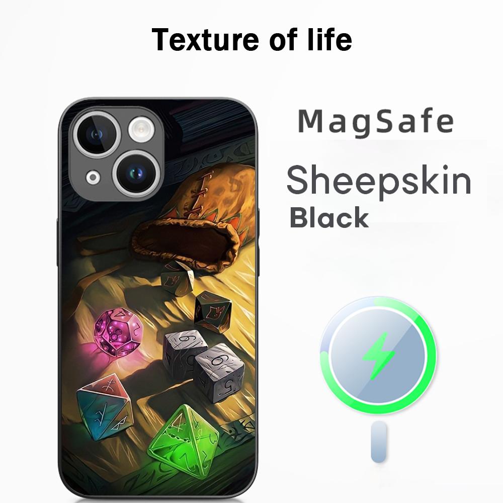 Dungeons Dragons Dnd Classic Game Phone Case For iPhone 17 16 15 14 13 12 Plus Pro Max  High-end Luxury Magsafe Sheepskin