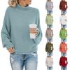 Maglione da donna con spalle scoperte casual lavorato a maglia largo a maniche lunghe