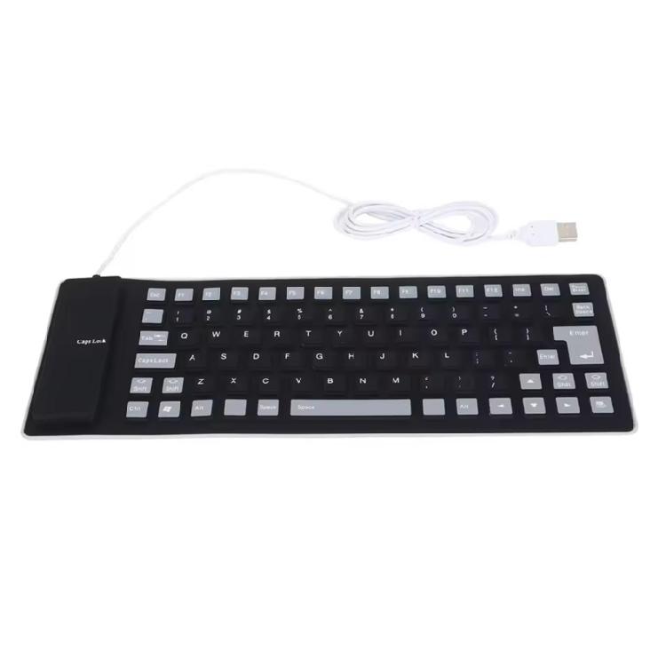 

Rolls up Silicone Keyboards 85Keys USB Wireds Silents and Flexible for Comfortable Typing on Laptops and PC Waterproof 1
