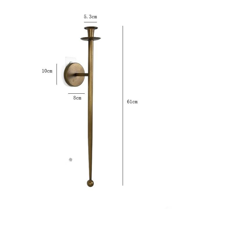 Rustic American Vintage Wall Mounted Candle Holder Iron Sconce Living Room Decor Holiday Lighting