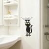 Scratch Cat Car Sticker Funny Black Cat Vehicle Bumper Decal Removable PVC Cat Sticker for Auto Truck Motorcycle Wall Window Refrigerator Cup Laptop