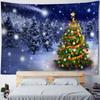 Christmas Snowman Tree Tapestry Cozy Room Xmas Holiday Party Backdrop Wall Hanging Photography Background Decor (