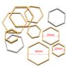 20pcs Stainless Steel Frames Charms DIY Resin Earring Pendants Base Geometry Hexagon Blank Bezel for Jewelry Making DIY Findings