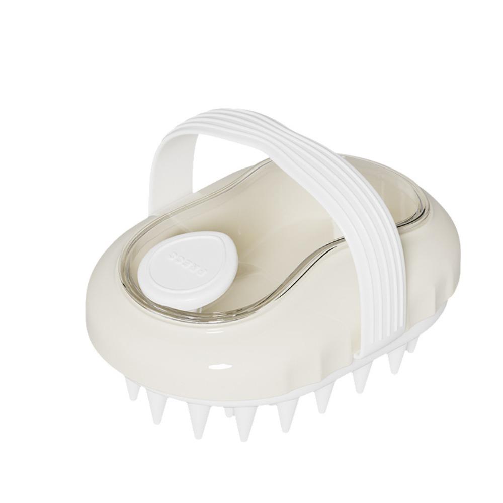 

Stain Removal Pet Massage Brush Comfortable Bath Scalp Massage Brush Hair Washing Comb Exfoliating белый