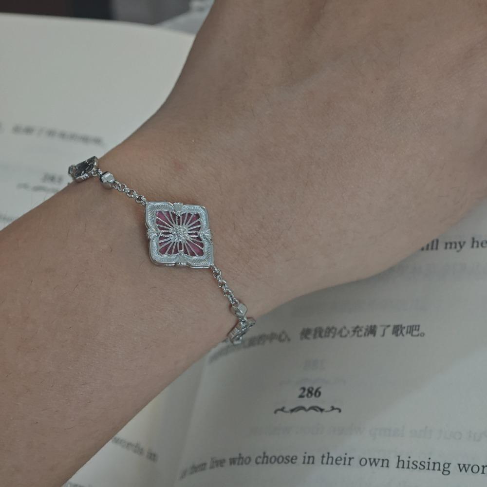 Four-leaf Clover Bracelet for Women Natural White Mother-of-pearl Three-flower Bracelet Accessible Luxuryclassy Bracelet