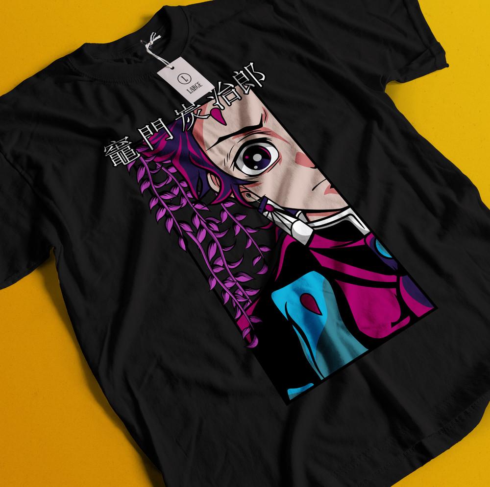 

Demon Slayer Shirt Tanjiro Tshirt Nezuko T-Shirt Muzan Doma Tee Inosuke Zenitsu S