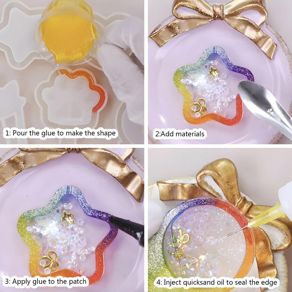 Moon Star Round Silicone Mold Quicksand Epoxy Casting Molds Resin