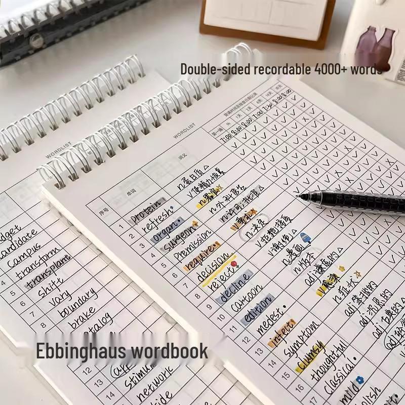Ebbinghaus Memory Notebook for Vocabulary & Exam Prep