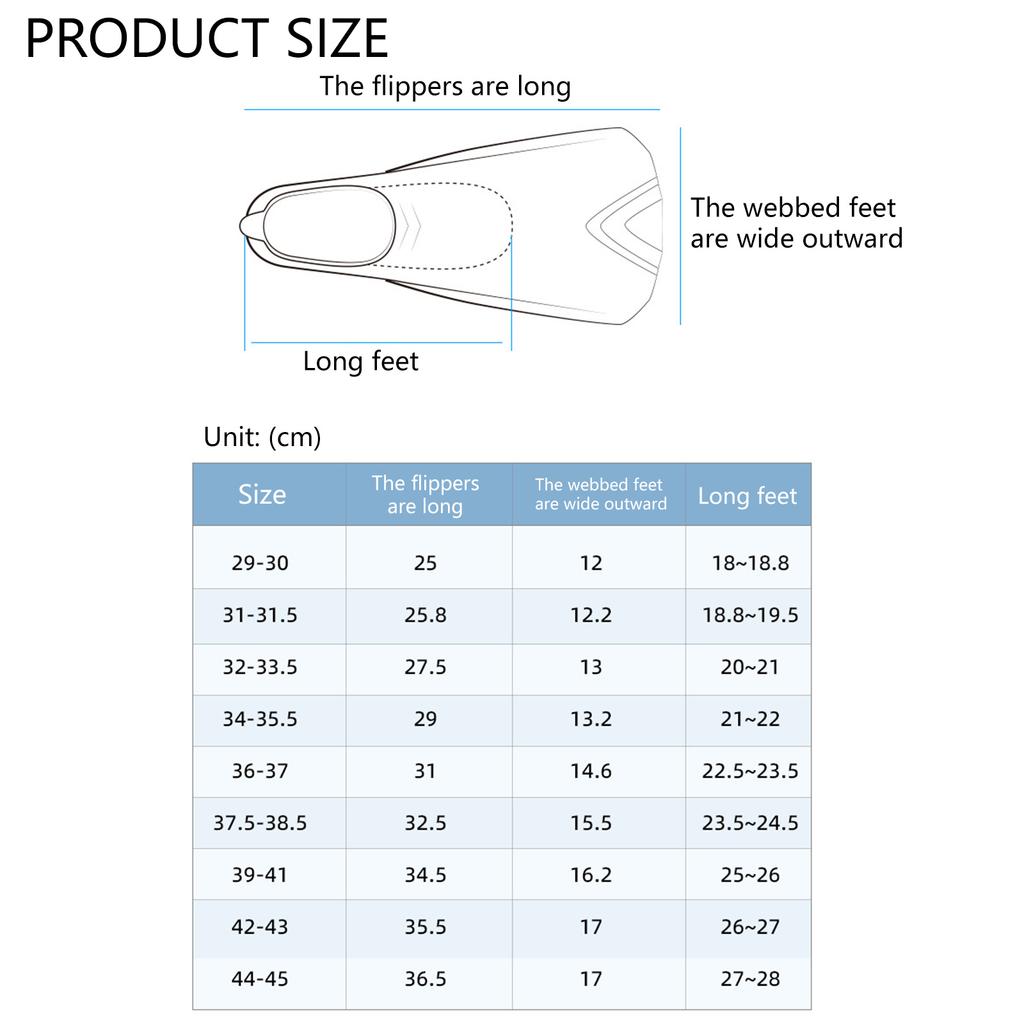 Swim Training Fins Travel Size Flippers Professional Swimming Fins Comfortable Silicone Short Flippers for Women Man