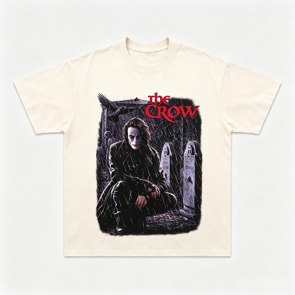 La Corazza Eric Draven Vintage Film Grafica Maglietta Unisex Unisex Casual Cotone Streetwear Fan Top Estate Nuovi Cotone Traspirante Magliette