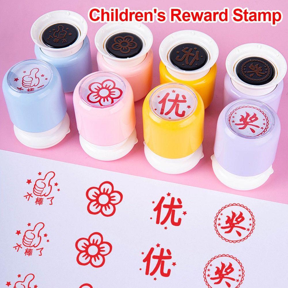 

DIY Educational Stamper Photo Album Decor Award Seal High-quality Comments Stamp School жовтий