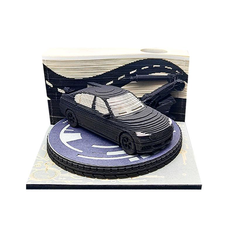 Car Model 3D Promotional Memo Pad with Company Branding for Trade Shows & Business Advertising (as the picture,One Size)