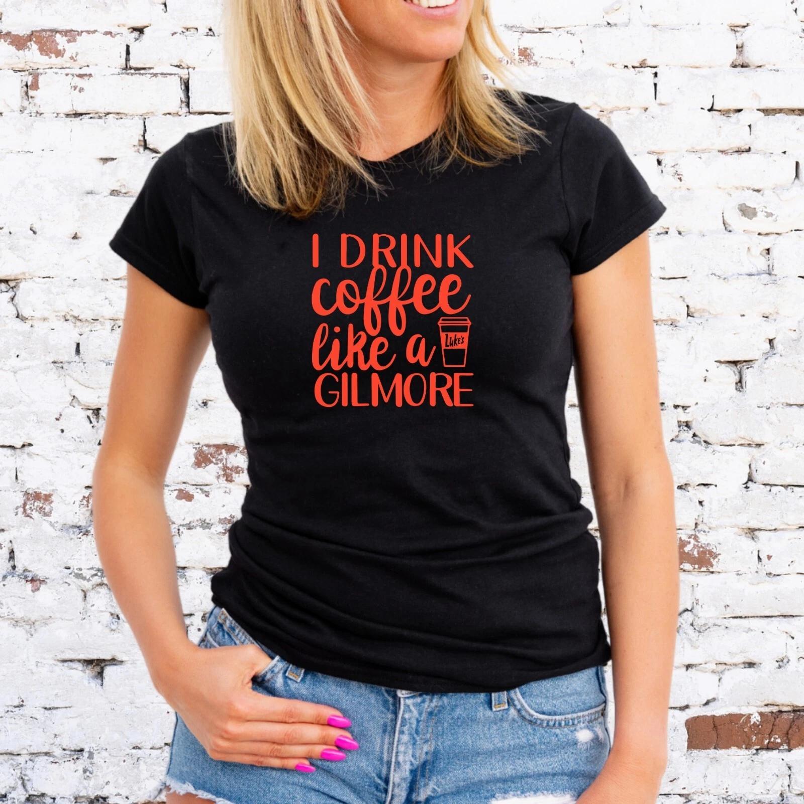 I DRINK COFFEE LIKE A GILMORE T-Shirt, GILMORE GIRLS, AMBER, Unisex/Lady Fit M