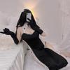 Schwester-Uniformen, Cosplay, sexy Versuchung, dünn, V-Ausschnitt, necken, erotisches Kostüm, Tanga, dreiteiliges Set