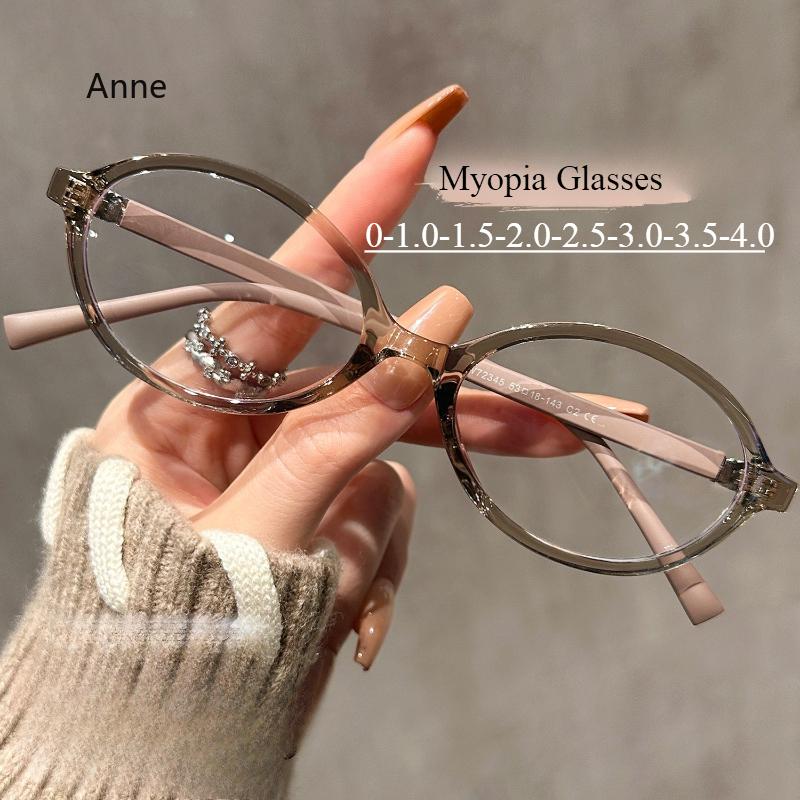 Korean Style Tortoiseshell Oval Frame Prescription Glasses for Women/Men Myopia Glasses Gafas Hombre