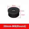 4/8pc Black Square/Round Plastic Pipe Plugs Furniture Leg Feet With M6 M8 M10 Nut Hole Tube Blanking End Inserts Caps Pipe Cover