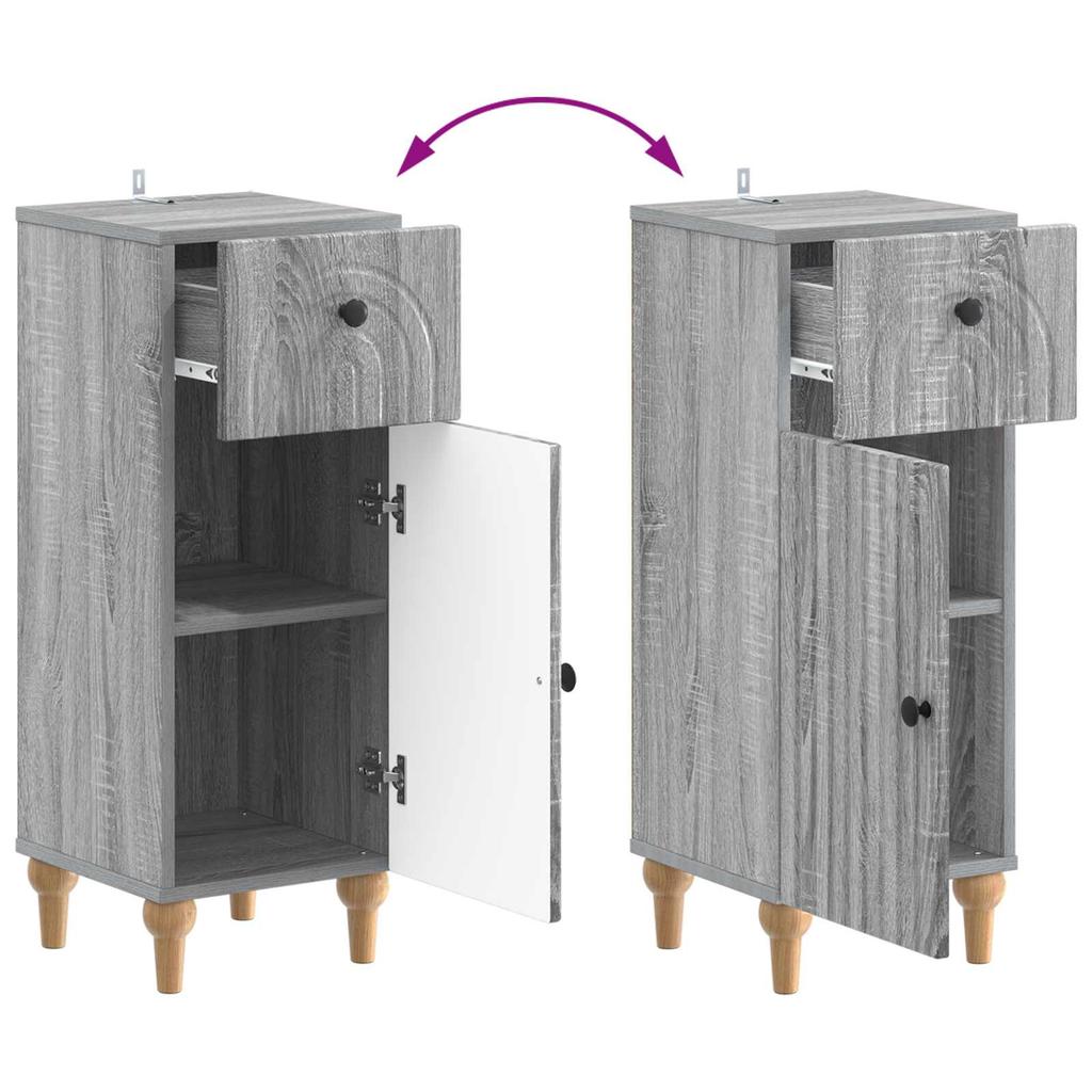 Bathroom Storage Cabinet ALKMAAR Sonoma Grey