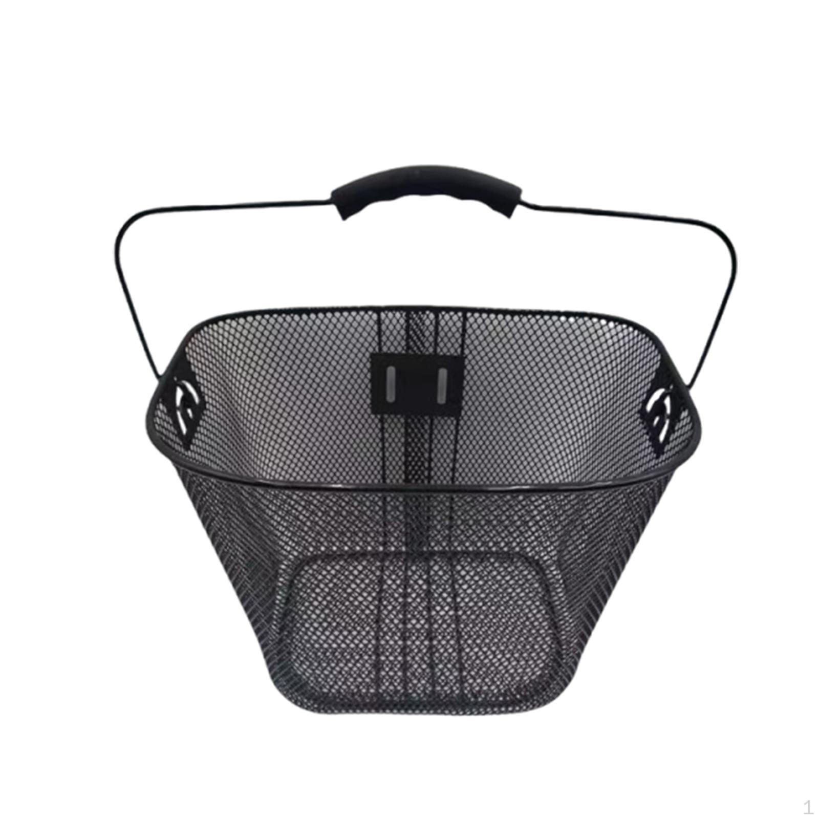 

Bike Basket Front Decoration Bicycle Storage Baskets Metal Carrier Simple Detachable Cycling Rack