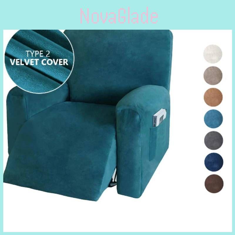 Luxurious Silver Fox Velvet Sofa Cover With Elasticity And Non-slip Design