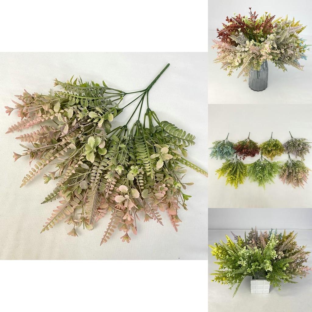 Small Toona Plastic Flower For Home Decor Wedding Photography Props Artificial Green Plant