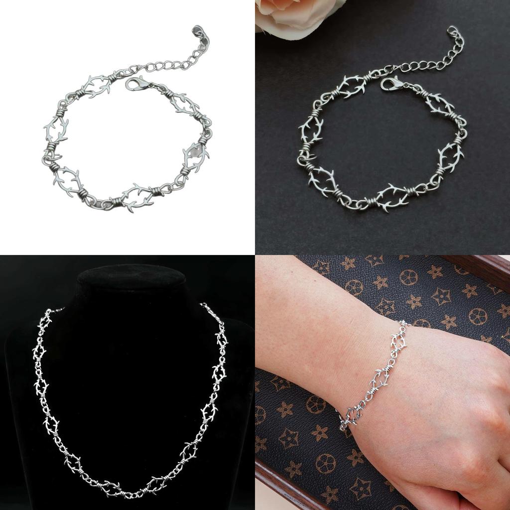 Gothic Punk Chain Necklace For Men And Women With Alloy Metal And Cross Design For Streetwear Fashion