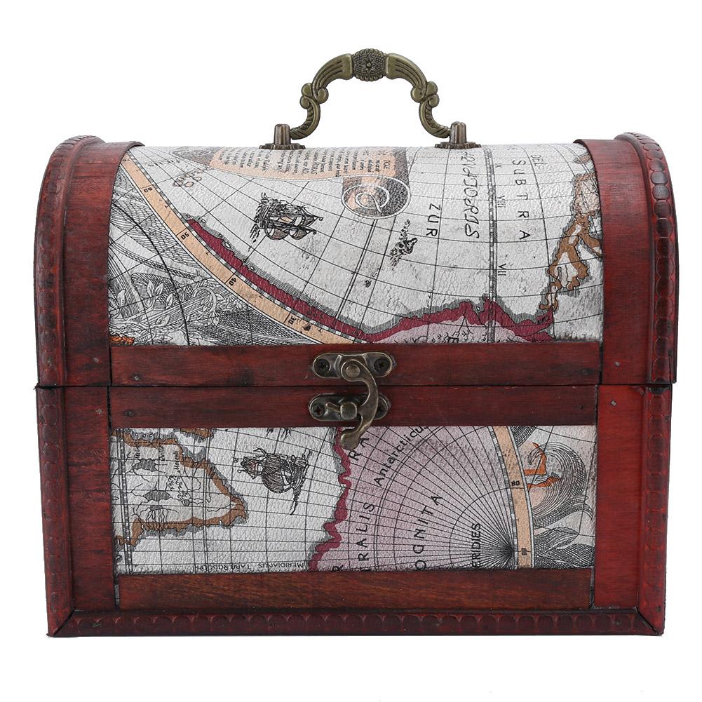 Vintage Schmuckschatulle Schmuck Ring Ohrringe Anhänger Halskette Aufbewahrungsbox OrganizerKarte