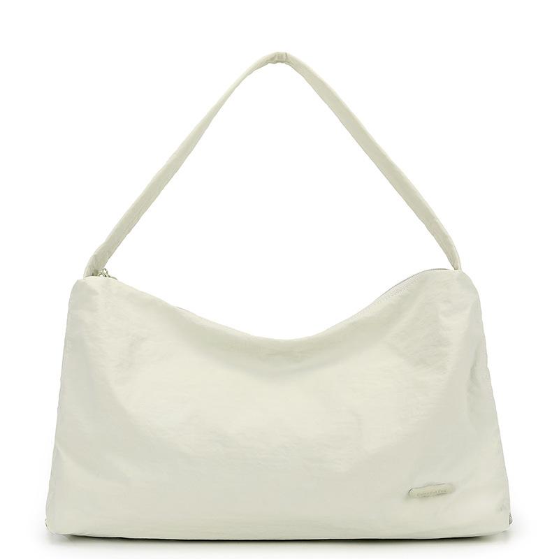 תיק כתף לנשים עם שרוך קשירה מתחת לזרוע, תיק דמפלינג פשוט עצלני בצבע אחיד לנסיעות לעבודה