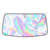 Holographic Car Sun Shade Foldable Frameless Windshield Sunshade Iridescent Rainbow Reflective UV Protector Heat Insulation Shield