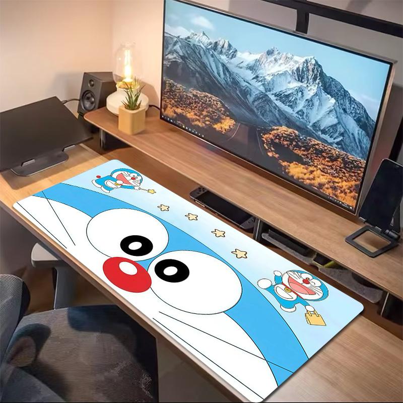 Doraemon3 Print Cushion Non-slip Laptop Tablet Big Mousepad XXL Mat Mini PC Playmat With Lock edge