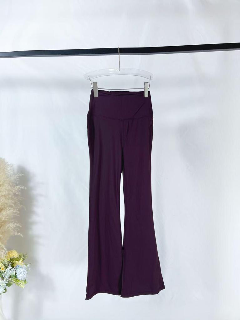 Calças de Yoga Flare de Cintura Super Alta para Mulheres Uarun - Alta Elasticidade, Leggings de Corrida com Sensação Nua