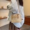 Summer Korean Woven Handbag With Pu Material For Casual Vacation Women