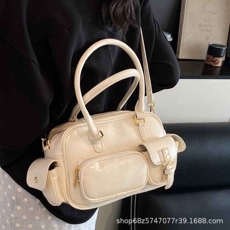 Douyin Live Broadcast Spring and Summer Super Fire Small Bag Women's Multi-pocket Shoulder Messenger Bag High-end Portable Bowling Bag