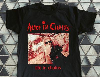 Alice In Chains Life In Chains Black Unisex T-shirt Size S-5XL Unisex T-Shirt