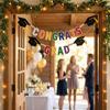 Felt Graduation Pennant Hanging Ornament With Wooden Beads For Photography Backdrops Graduation Ceremony And Celebration