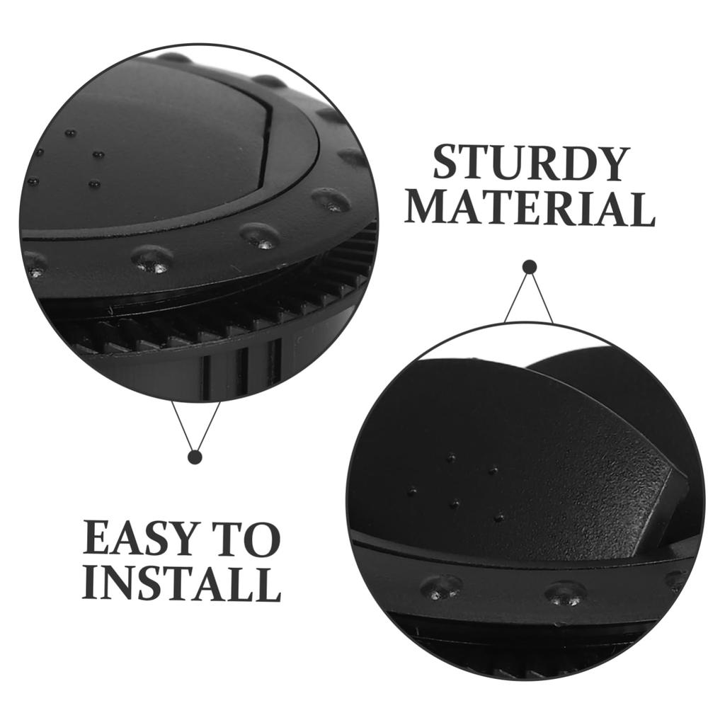 DRESSOOS Ergonomický design 60mm Větrací otvor Díly pro ventilaci automobilu Univerzální střih Černá