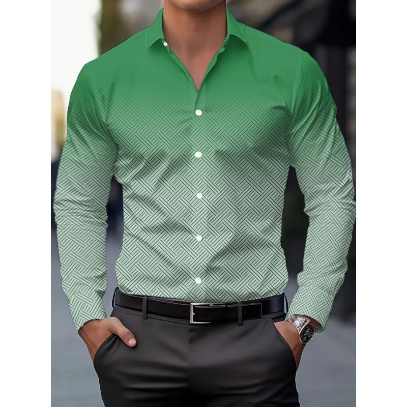 Chemise Mode Homme, Printemps/Automne Décontractée Respirante à Boutons Manches Longues