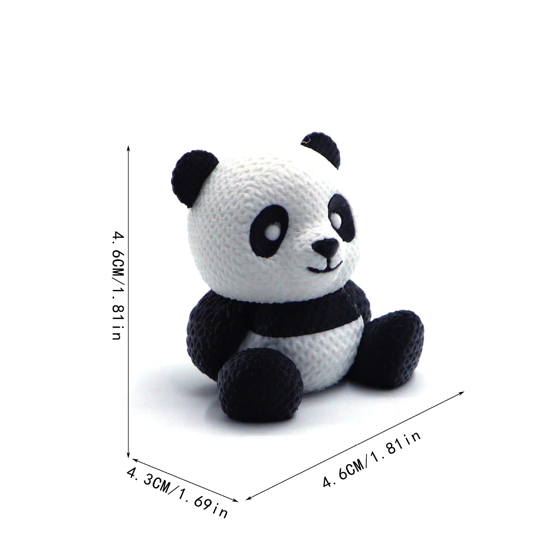 3D Printed Retractable Panda Creative Decompression Toy - Hot Selling Simulation Animal Model Ornament.