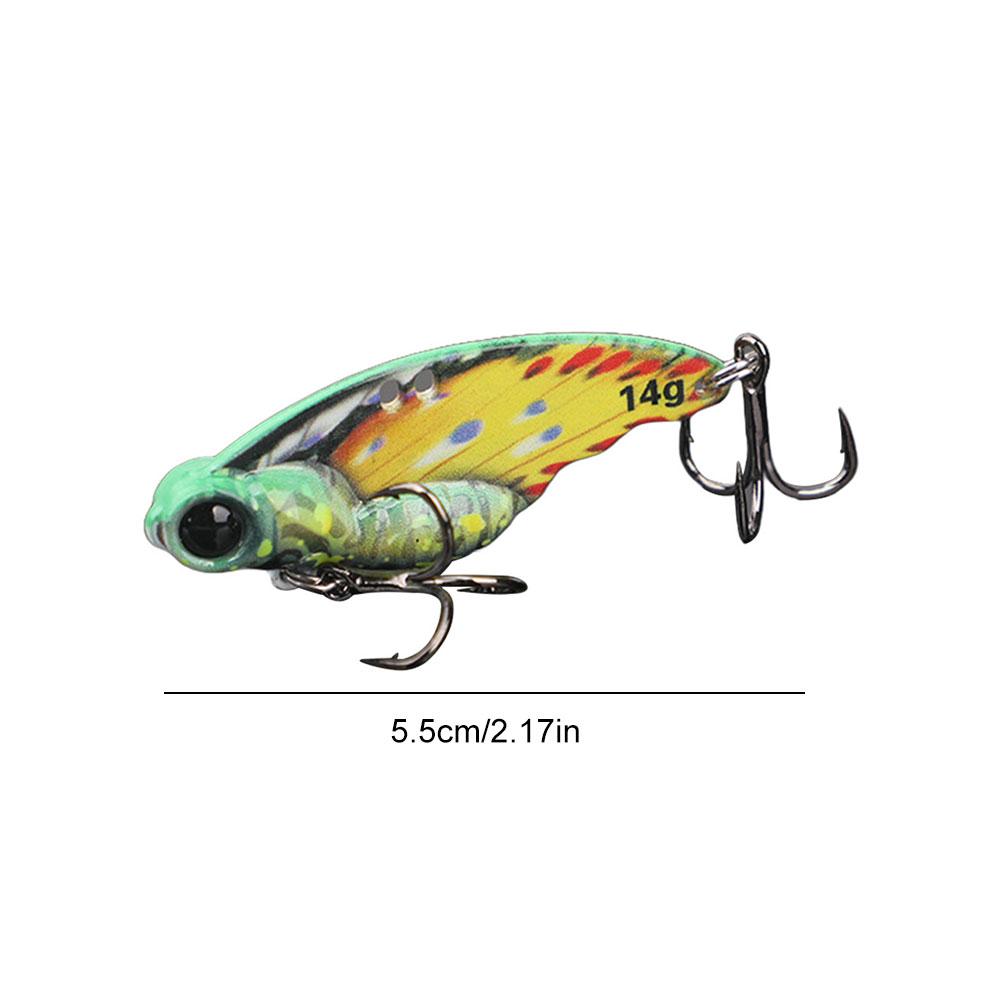 Vibration Spoon Bait 15g/5.5cm Bass Fishing Lure Butterfly Metal VIB Bait Artificial Bait Hard Bait for Bass Pike Trout Pesca