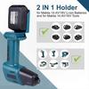 5PCS Power Tool Battery Mount Holder 2 IN 1 Tool Holder for Makita/Dewalt/Milwaukee Battery Tool Storage Rack Bracket