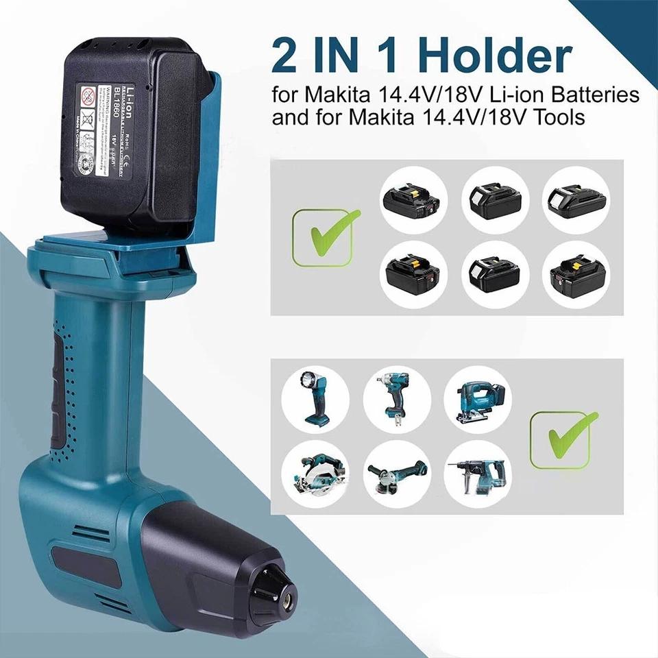 5PCS Power Tool Battery Mount Holder 2 IN 1 Tool Holder for Makita/Dewalt/Milwaukee Battery Tool Storage Rack Bracket