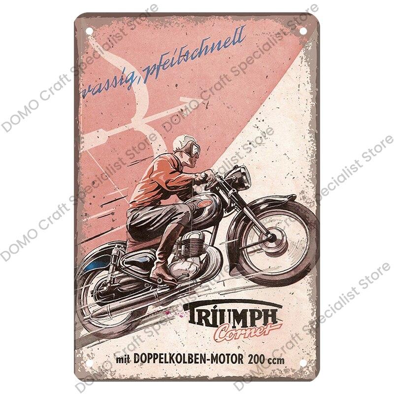 Vintage Motocross Poster Metal Tin Signs  Motorcycle Grand Prix Metal Plaque Retro Wall Decor for Garage Moto Club Man Cave